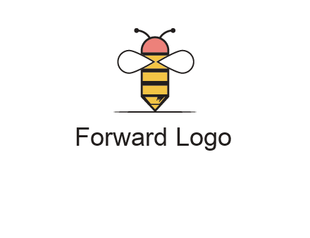 honey bee pencil logo