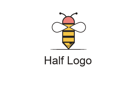 honey bee pencil logo