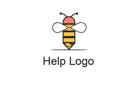 honey bee pencil logo