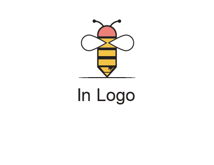 honey bee pencil logo