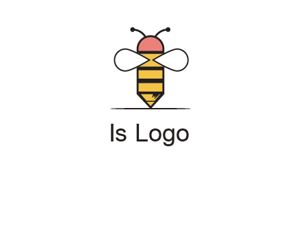 honey bee pencil logo
