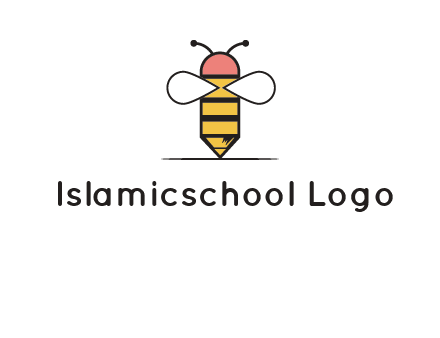 honey bee pencil logo
