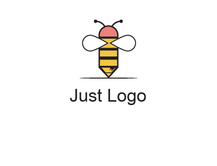 honey bee pencil logo
