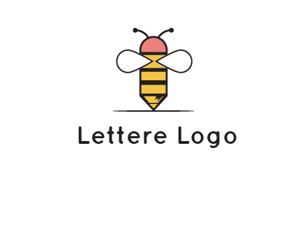 honey bee pencil logo
