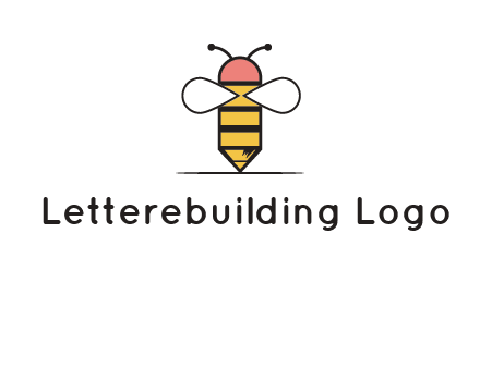honey bee pencil logo