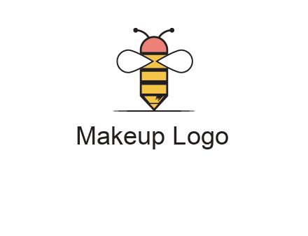 honey bee pencil logo
