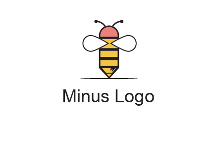 honey bee pencil logo