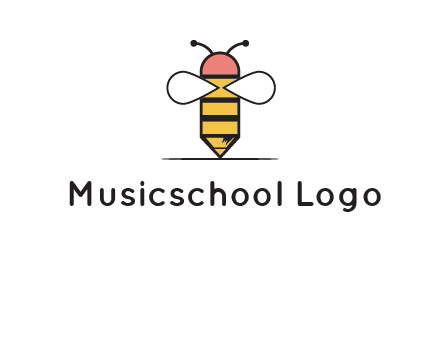 honey bee pencil logo