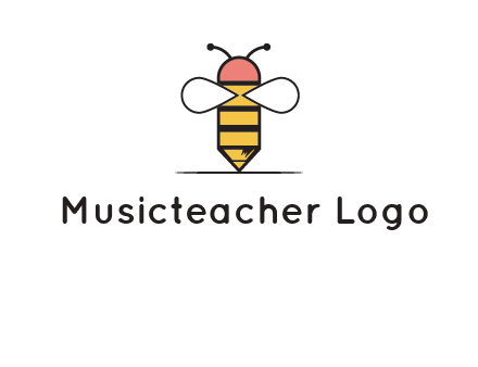 honey bee pencil logo