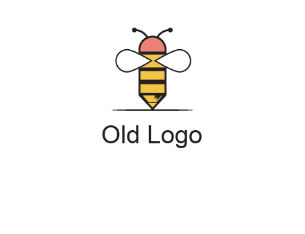 honey bee pencil logo