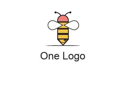 honey bee pencil logo