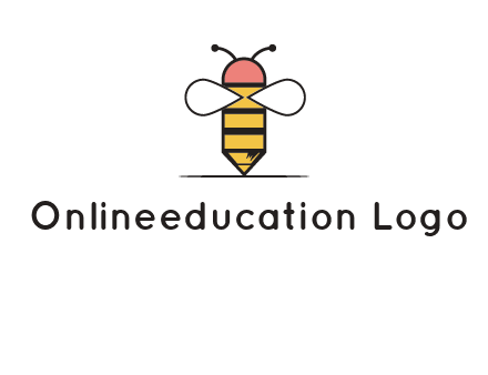 honey bee pencil logo