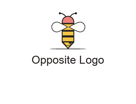honey bee pencil logo