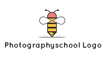 honey bee pencil logo