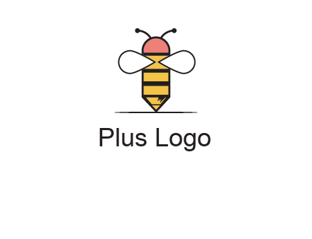 honey bee pencil logo