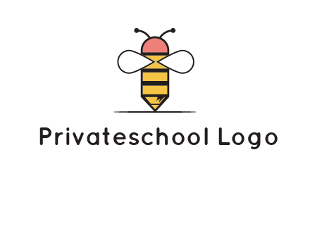 honey bee pencil logo