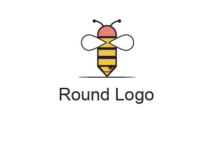 honey bee pencil logo
