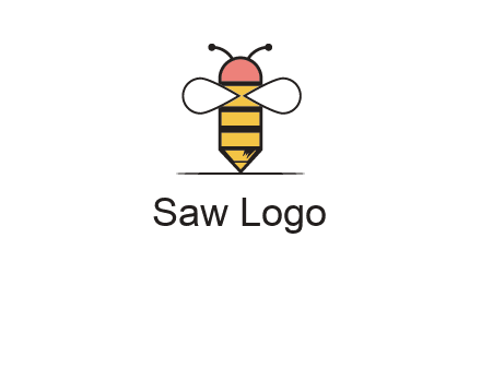 honey bee pencil logo