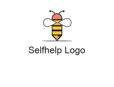 honey bee pencil logo
