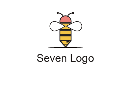 honey bee pencil logo