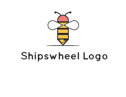 honey bee pencil logo