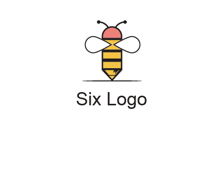 honey bee pencil logo