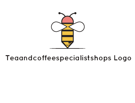 honey bee pencil logo