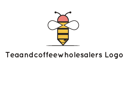honey bee pencil logo