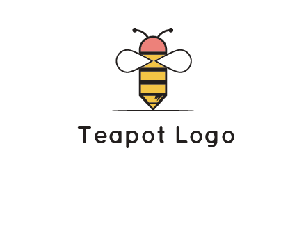 honey bee pencil logo