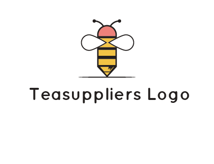 honey bee pencil logo