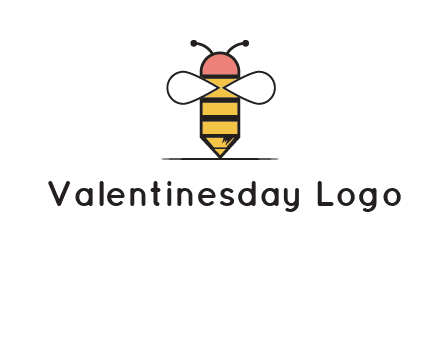 honey bee pencil logo