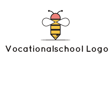 honey bee pencil logo