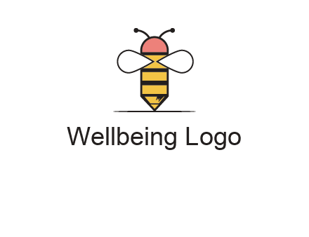 honey bee pencil logo