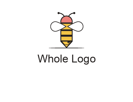 honey bee pencil logo