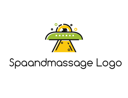 alien eye and spaceship logo