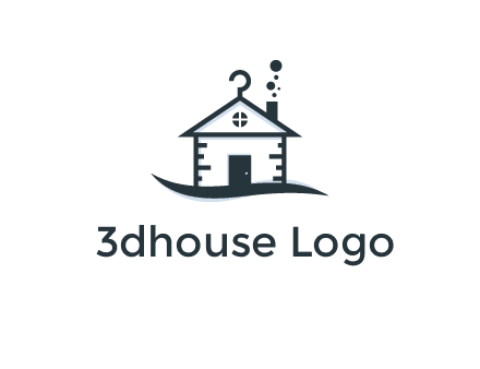 abstract dry cleaning house logo