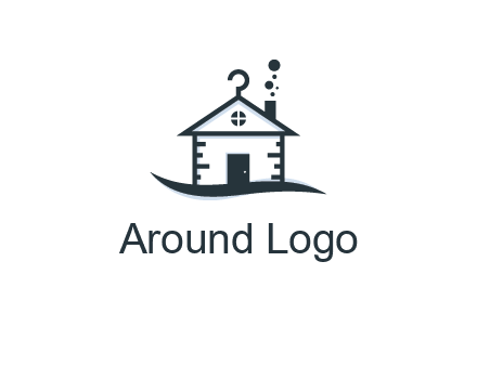 abstract dry cleaning house logo