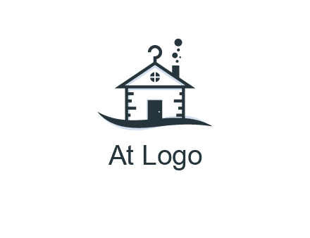 abstract dry cleaning house logo