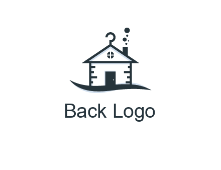 abstract dry cleaning house logo