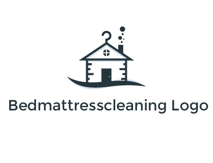 abstract dry cleaning house logo