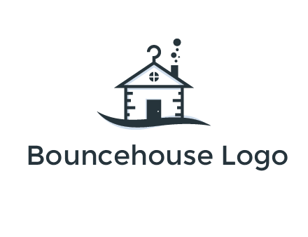 abstract dry cleaning house logo