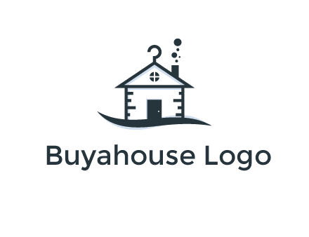 abstract dry cleaning house logo