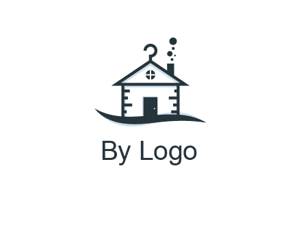 abstract dry cleaning house logo
