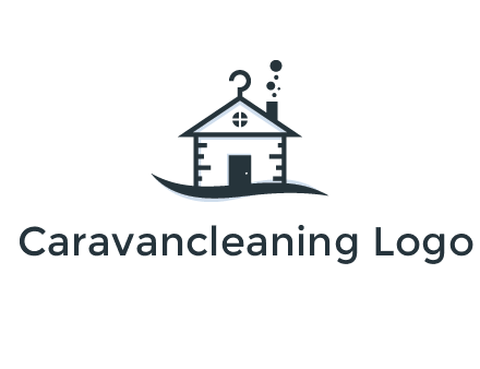 abstract dry cleaning house logo