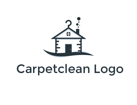 abstract dry cleaning house logo