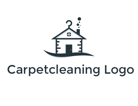 abstract dry cleaning house logo