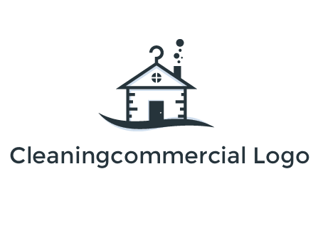 abstract dry cleaning house logo