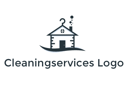 abstract dry cleaning house logo