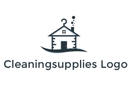 abstract dry cleaning house logo