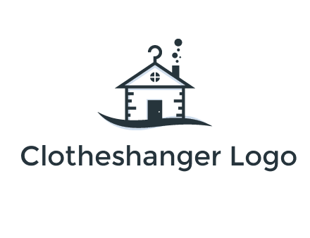 abstract dry cleaning house logo